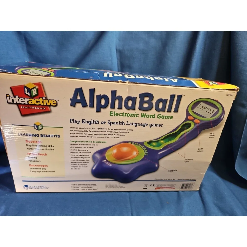 Educational‎ Electronic Word Arcade Learning Game Alphaball Spanish English 6+